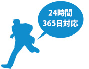 24時間365日対応